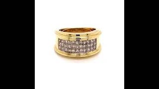 Diamond Ring Princess Cut 3 CTS Unisex Statement Certified $7,500 604495