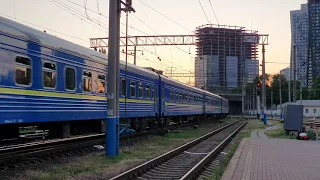 🇺🇦 "Уходит в закат" Електровоз ЧС4-036 з поїздом EN 105 "Чорноморець" Киев-Одеса