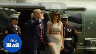 President Trump arrives at US ambassador's London residence