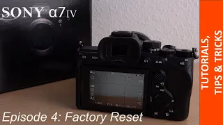 How to reset your settings or factory reset your Sony Alpha 7 IV - Fast & Easy Tutorial