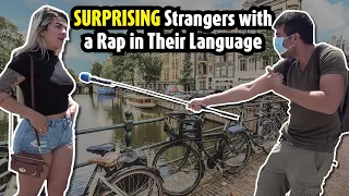 Surprising strangers with a random rap in their native language- multilingual prank