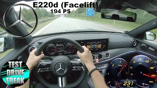 2020 Mercedes Benz E 220 d 194 PS TOP SPEED AUTOBAHN DRIVE POV