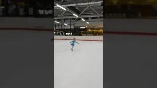 Figure skating, sit spin, 5 years old. Russia.