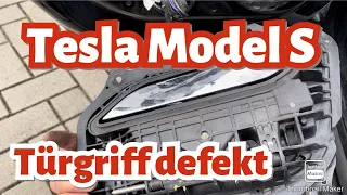 Tesla Model S Türgriff defekt - selbst repariert - instandgesetzt - Reparatur - reparieren