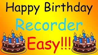Happy Birthday - Recorder (Easy) [TUTORIAL]