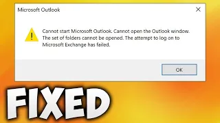 How To Fix Cannot Start Microsoft Outlook the Set Folders Cannot Be Opened Error