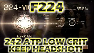 Lifeafter F224 242 Attack Power, 210% crit, 200% DMG Bonus Speedrun, Keep Headshotting! Death High