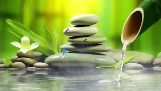 Calming Sleep Music and Sound of Water, Insomnia Healing, Relaxing Music, Bamboo Water Fountain