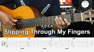 Slipping Through My Fingers - ABBA - Fingerstyle Guitar Tutorial + TAB & Lyrics