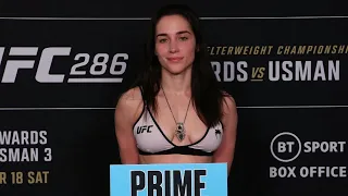 Veronica Hardy and Juliana Miller - Official Weigh-ins - (UFC 286: Edwards vs. Usman 3) - /r/WMMA