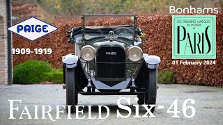 Part 1 - 1915 Paige Fairfield Six-46 - Bonhams, Les Grandes Marques du Monde a Paris 01.02.2024