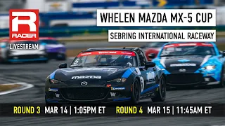Mazda MX-5 Cup 2024 | Round 3 - Sebring International Raceway | Livestream