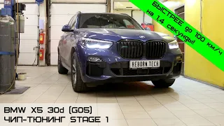 чип-тюнинг BMW X5 30d (G05) с замером разгона до и после доработки.