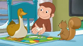 Jogando Jogos de Tabuleiro com os Amigos Animais 🐵 George, o Curioso 🐵 Desenhos Animados