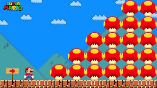 Can Mario Collect 999 Giga Mushrooms in New Super Mario Bros? | Game Animation