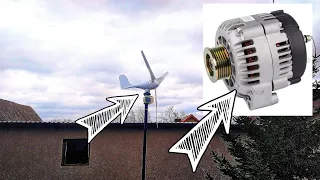 Pradnica do elektrowni wiatrowej z alternatora Na magnesach neodymowych cz1 how to wind generator