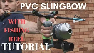 Make A 45lb SLINGBOW, SLINGSHOT FISHING for $10 FULL Tutorial From PVC TO SLING BOW