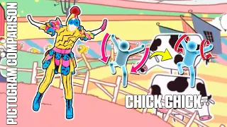 PICTOGRAM COMPARISON - CHICK CHICK | JUST DANCE NOW x JD 2020 [CHINESE VERSIONS]