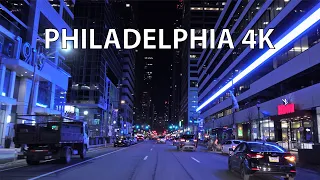 Philadelphia 4K - Winter Night Drive