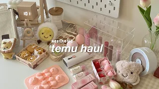 huge aesthetic temu haul 🍞| makeup, room decor, useful items