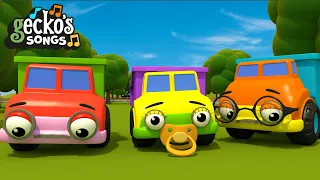 5 Little Dumper Trucks | Nursery Rhymes & Kids Songs | Gecko's Garage | Truck Songs For Children