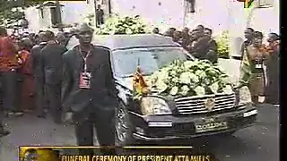 Funeral For Late President Mills Begins