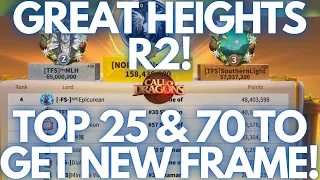 Top 25 Players in 2nd Great Heights Event! 70 New Players To Get Permanent Skins! Call of Dragons