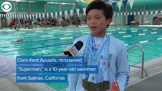 10-Year-Old Boy Clark Kent Beats Michael Phelps' Record