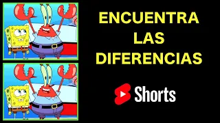 👁 ENCUENTRA las 3 DIFERENCIAS - Bob Esponja - 7 - #shorts