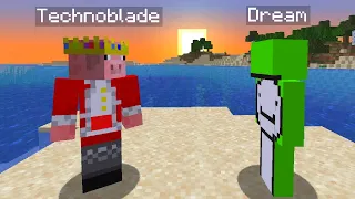 Technoblade and Dream's first encounter on the Dream SMP