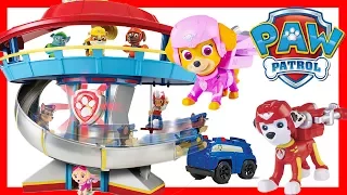 PAW PATROL Headquarters Playset Skye, Chase Saves Disney Moana and Calico Critters