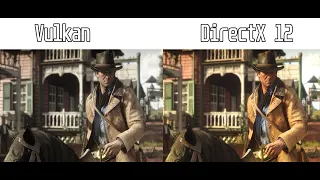 Red Dead Redemption 2  Vulkan vs  DirectX 12 Ultra 4k Setting || Direct Comparison