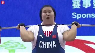 2019 IWF Fuzhou World Cup W87+ Meng Suping Li Wenwen Tatiana Kashirina Lifts