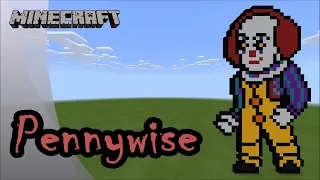 Minecraft: Pixel Art Tutorial and Showcase: Classic Pennywise the Dancing Clown (IT)