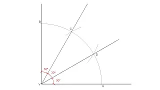 How to divide a right angle into 3 equal angles