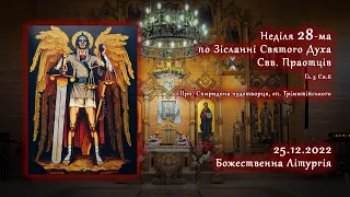 [25/12/2022] Неділя ⅩⅩⅧ по Зісланні Святого Духа. Свв. Праотців.