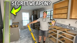 How to Install PERFECT Cabinets (Using an Unexpected Tool) Ep. 20