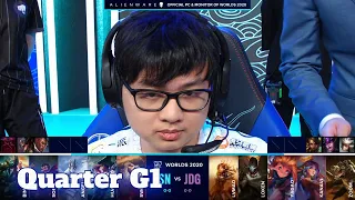 SN vs JDG - Game 1 | Quarter Finals S10 LoL Worlds 2020 PlayOffs | Suning vs JD Gaming G1 full game