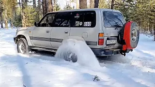 Тойота Ленд Круизер 80 4,5 по снегу