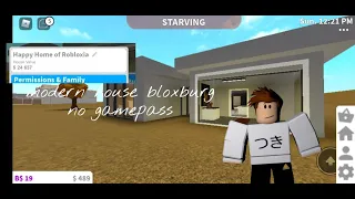 bloxburg modern family house speed build no gamepass