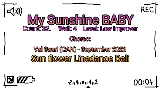 My Sunshine BABY | Val Saari (CAN) - September 2023 | Sunflower Linedance Bali | #linedance
