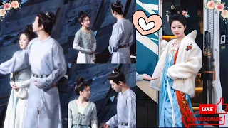 Zhao Lusi and Liu Yuning showcased excellent chemistry on the set of The Legend of Jewelry.