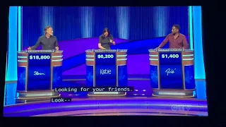 Celebrity Jeopardy, Katie Nolan ROASTS Steven Weber & 3rd Daily Double - Semifinal #2 (1/9/24)