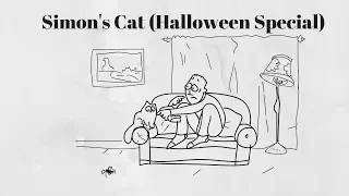 Draw | BRAND NEW B&W |  Spider Cat  Simon's Cat Halloween Special