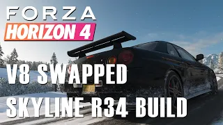 FORZA HORIZON 4: V8 Nissan Skyline R34 Build!