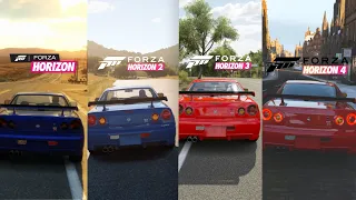 Nissan Skyline R34 - All Forza Horizon Games Sound Comparison - Comparação de Sons