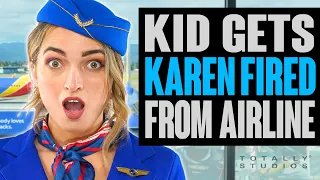 Kid Gets Karen FIRED from the AIRLINE.