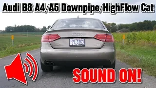 Audi B8 A4/A5 Exhaust Comparison | Downpipe/HighFlow Cat | ECS Tuning