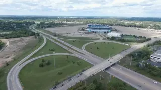 Pontiac Silverdome drone flyover