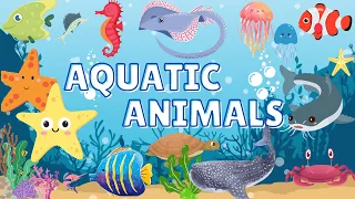 Aquatic  Animals in English with Pictures | Sea Animals | English Vocabulary #englishvocabulary